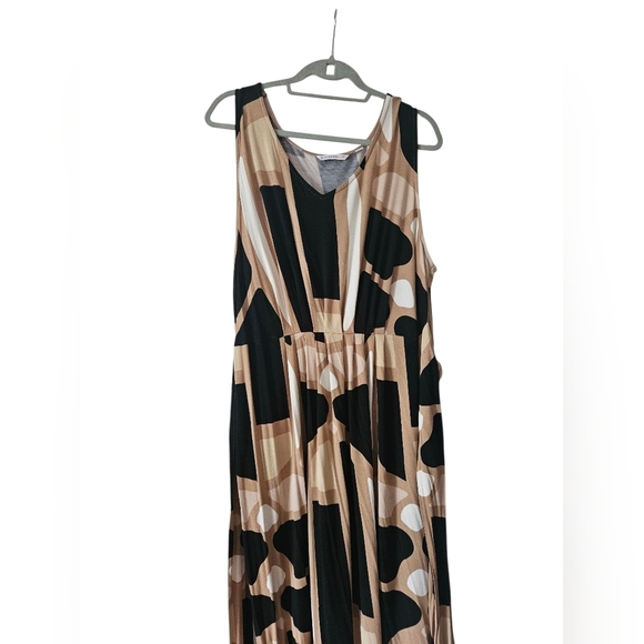 Isaac Mizrahi Live Geometric Print Maxi Dress Women Petite 1XP - Picture 4 of 7